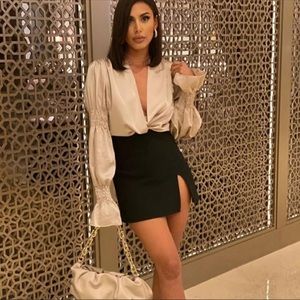 ZARA Mini skirt With slit Bloggers Favorite